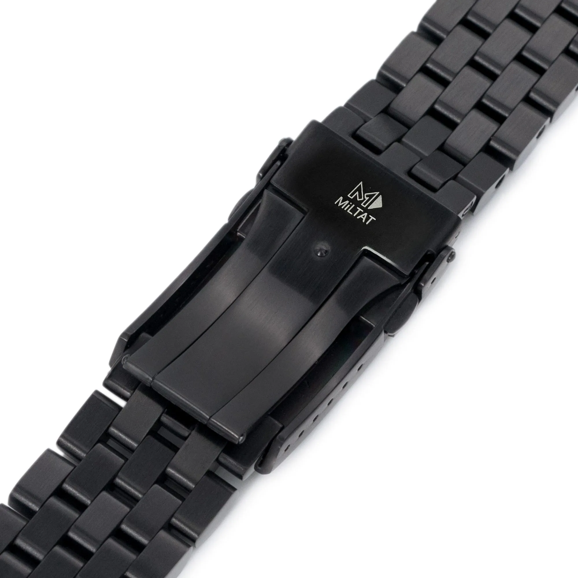 20mm or 22mm Super Engineer II Watch Band Straight End, 316L Stainless Steel Diamond-like Carbon (DLC coating) V-Clasp