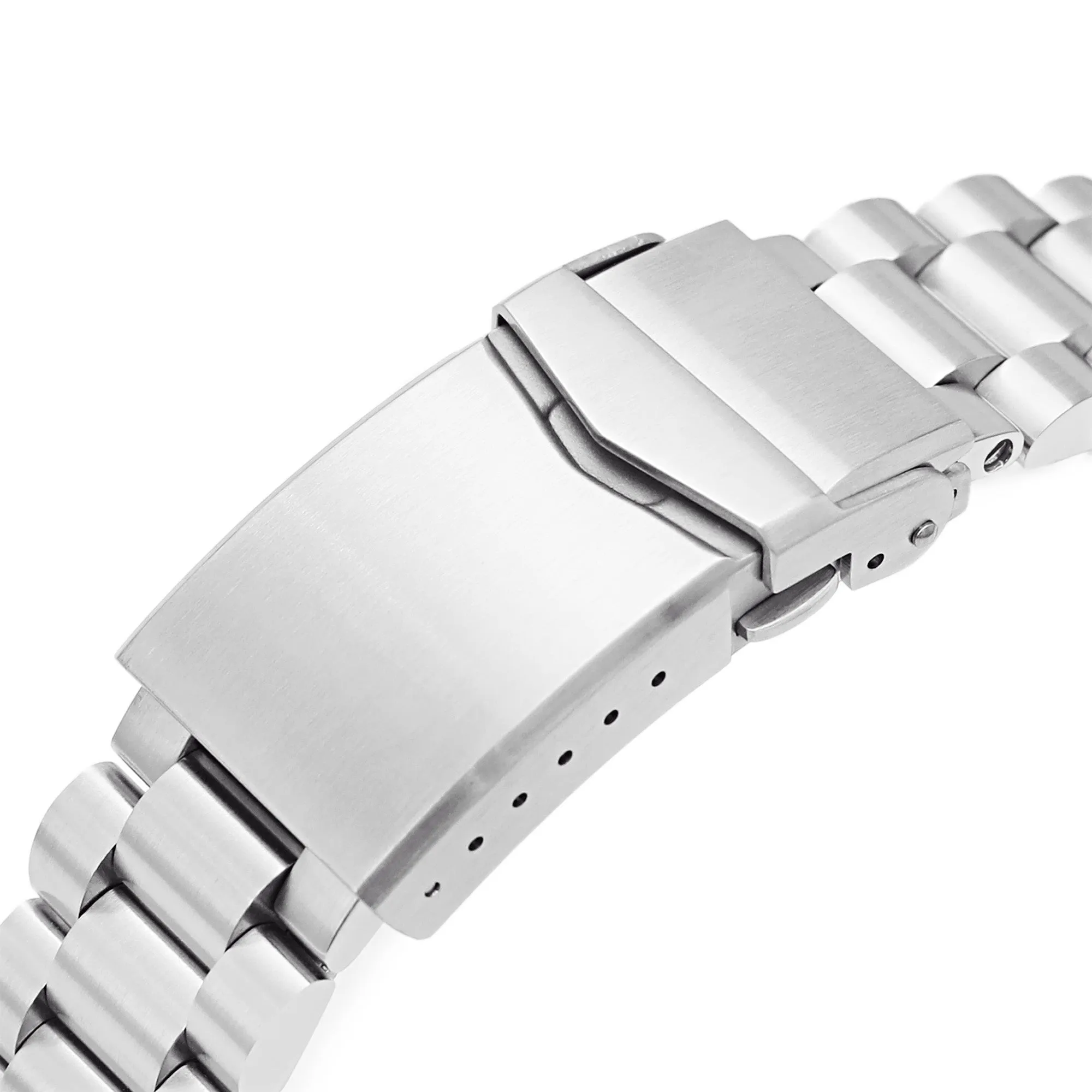 22mm Endmill Watch Band for Seiko New Turtles SRP777 SRP775 SRPA21 (PADI), Stainless Steel - Brushed, V Diver Clasp