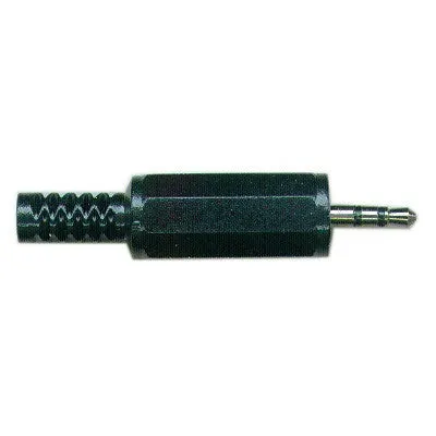 2.5mm Stereo Plug - Plastic, Black, strain relief, Pkg/10 (352-215-10)