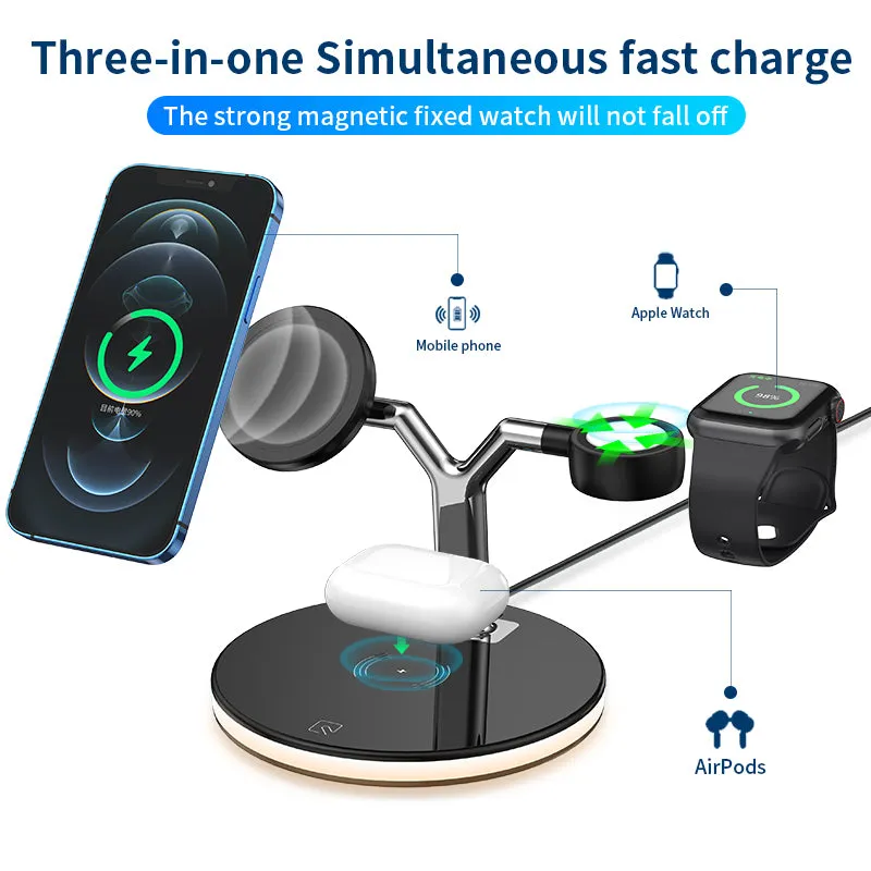 3 in 1 Magnetic Wireless Charger 25W Qi Fast Charging Station