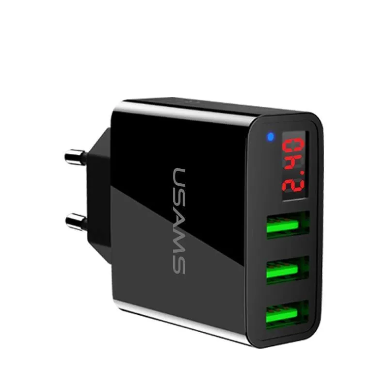 3 USB Ports Charger with Display