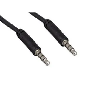 3.5mm Stereo Male / 3.5mm Stereo Male, TRRS Mic Cable, 12 ft