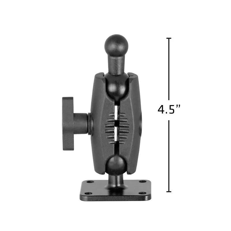 4-Hole AMPS Mounting Plate with 17mm Ball and Shaft Arm