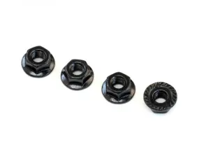 4mm Flanged Nut, 4 pcs