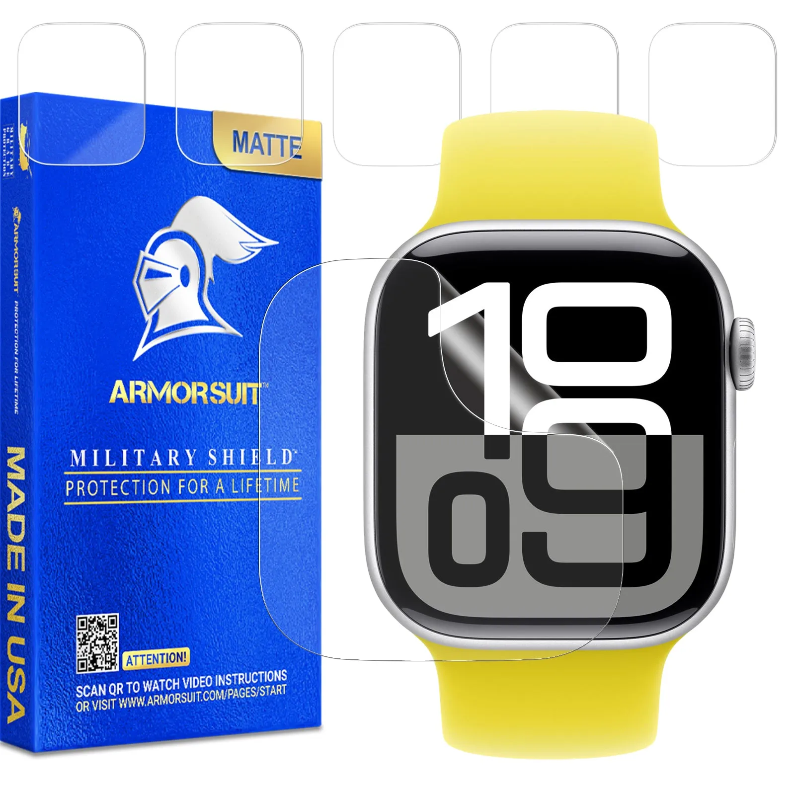 [6 Pack] ArmorSuit MilitaryShield Screen Protector Film for Apple Watch Series 10 42mm (2024)