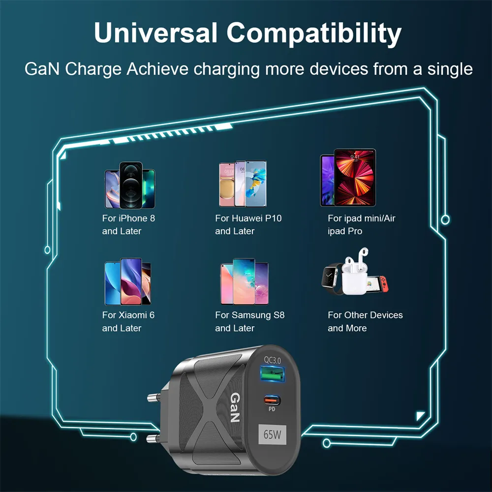 65W GaN Fast Charge Adapter