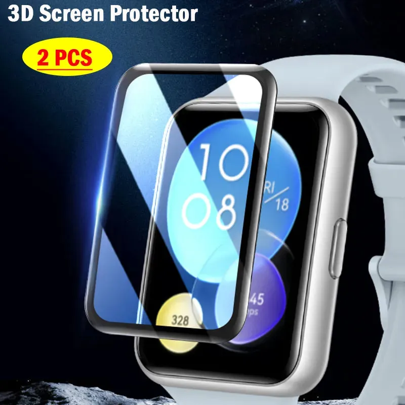 9D HD Full Screen Protector For Huawei Watch Fit 2/fit smart Soft Tempered Glass Curved Edge Protective Film fit2 Accessories