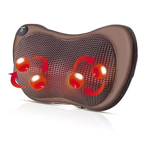 A-ZONE Shiatsu Massage Deep Kneading Massager Pillow for Neck