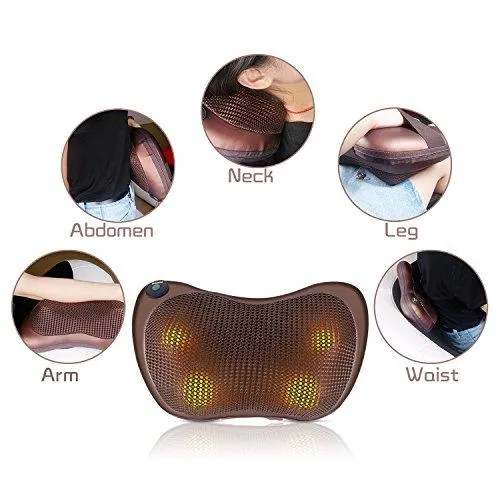 A-ZONE Shiatsu Massage Deep Kneading Massager Pillow for Neck