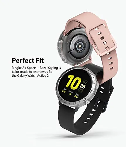 Air Sports   Bezel Styling Combo Case Designed for Galaxy Watch Active 2 44mm - Matte Clear / 30