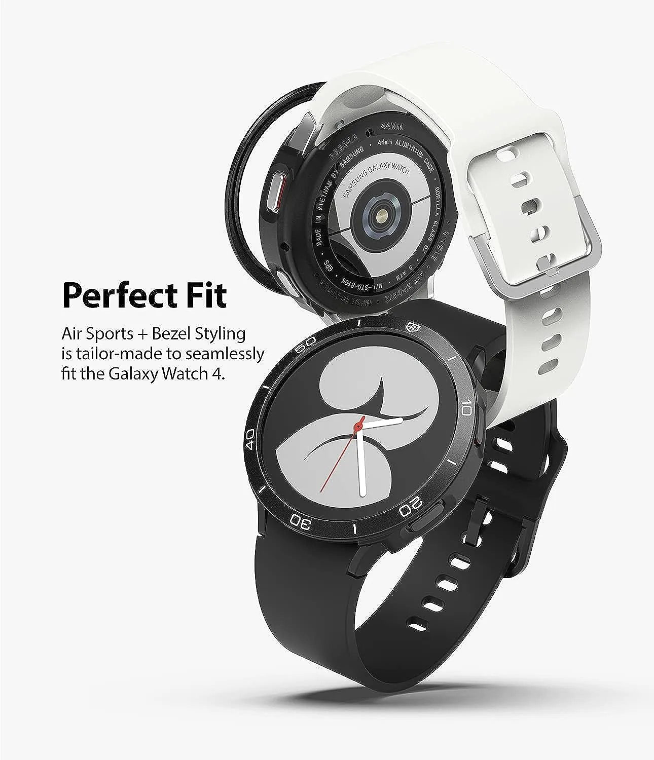 [Air Sports   Bezel Styling] Compatible with Samsung Galaxy Watch 4 40mm - Black / 11