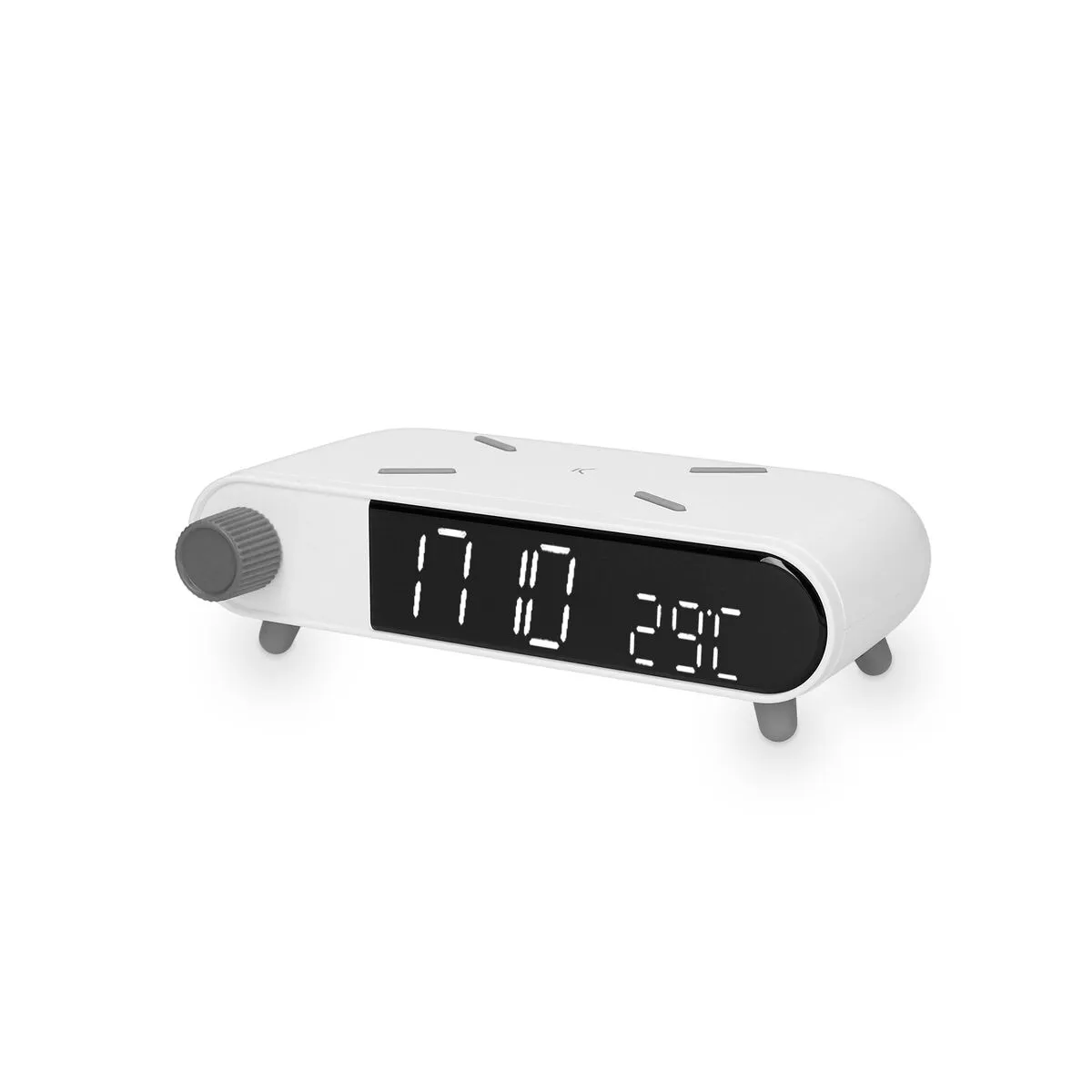 Alarm Clock with Wireless Charger KSIX Retro White 10 W