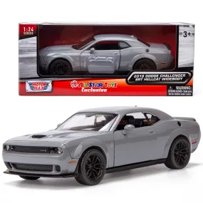 All Star Toys Exclusive 2018 Dodge Challenger SRT Hellcat Widebody Destroyer Gray 1/24 Diecast Model Car by Motormax 79350