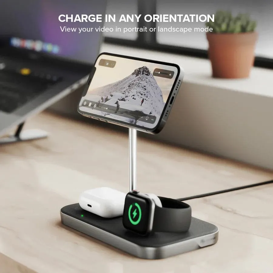 ALOGIC MagSpeed 3-in-1 15W MagSafe Wireless Charging Station