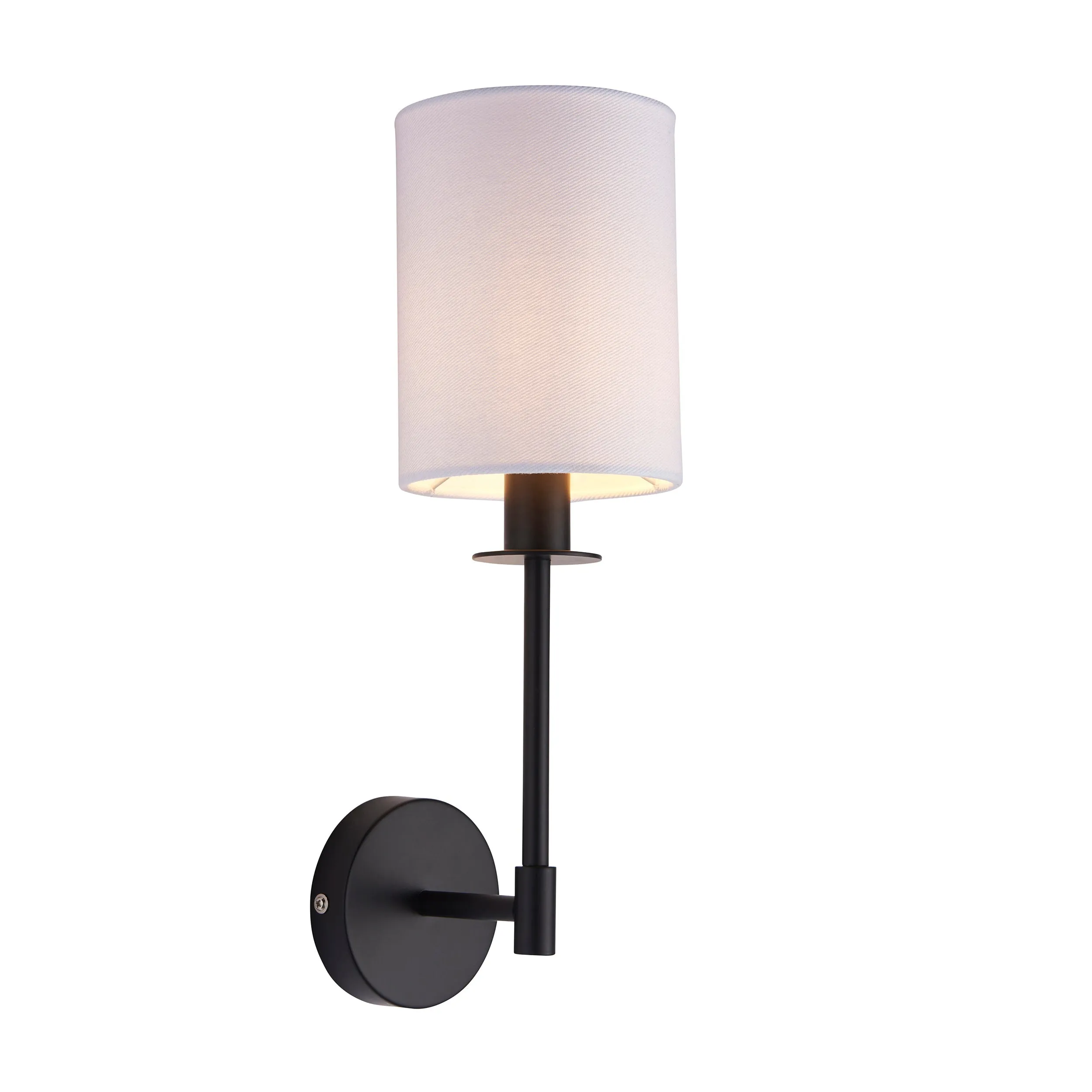 Amos Minerva Wall Light Matt Black with Shade