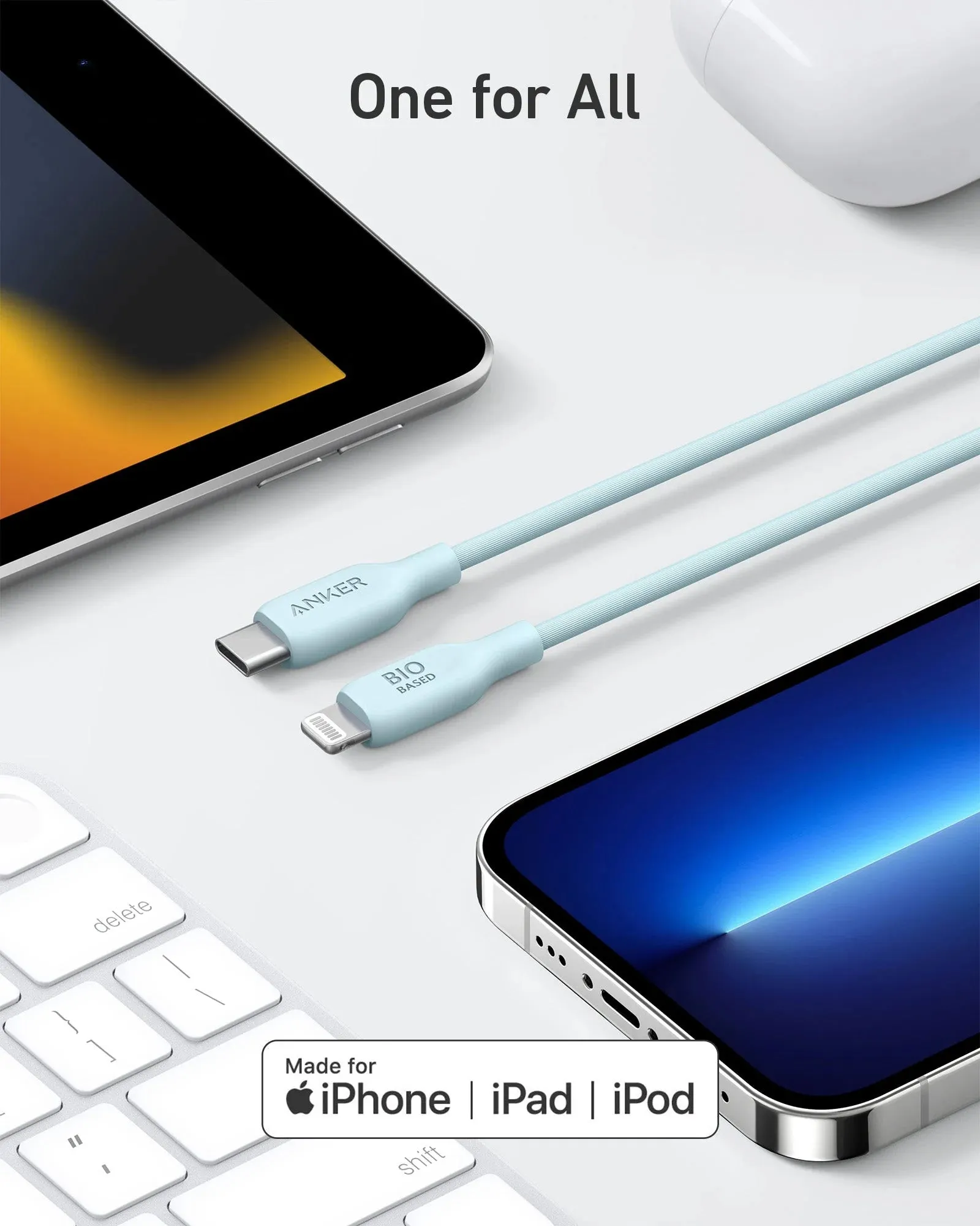 Anker 542 USB-C to Lightning Cable (Bio-Based) (1.8m/6ft)