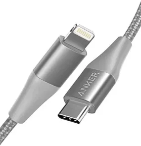 Anker PowerLine  II USB-C Cable with Lightning Connector 3ft - Silver