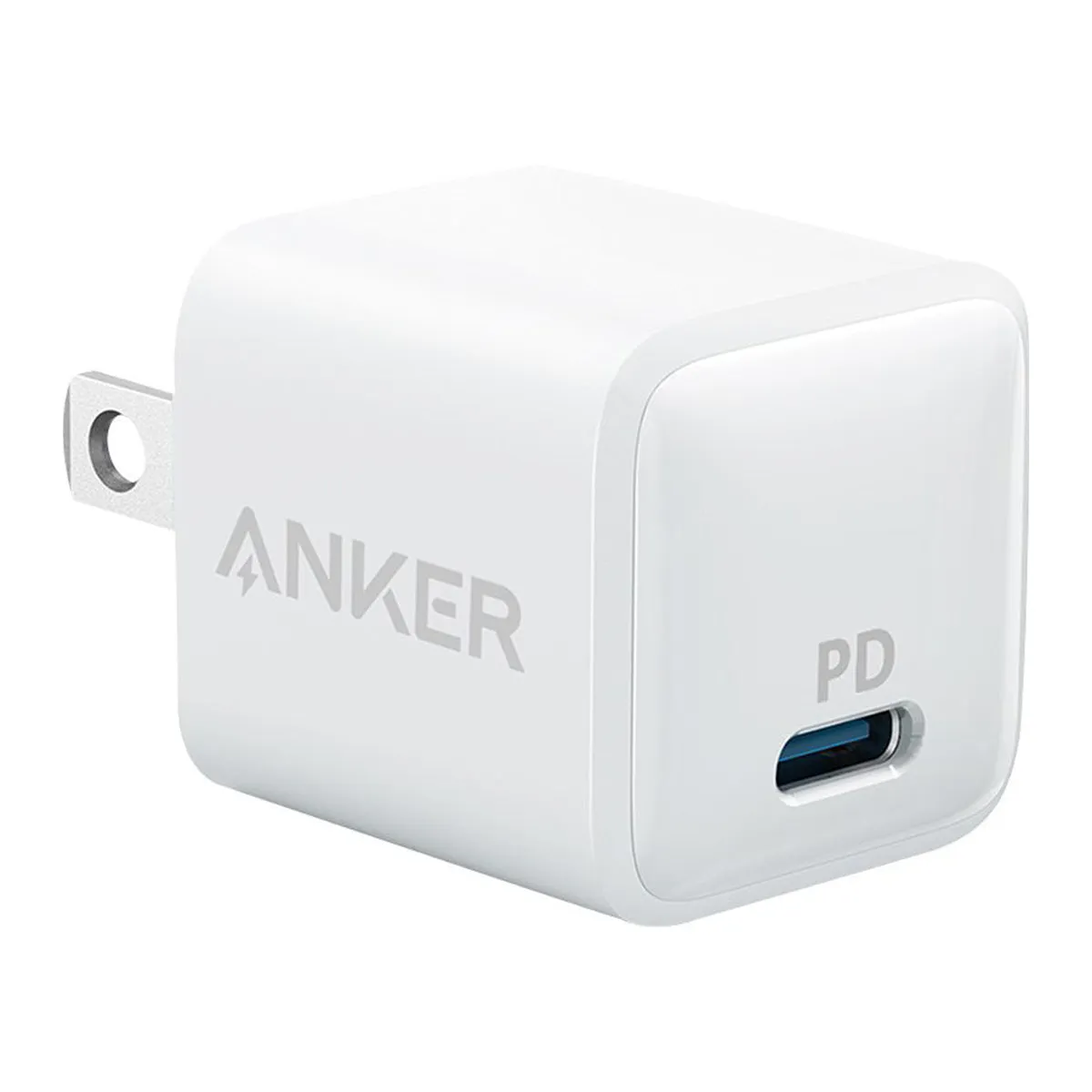 Anker - Powerport PD Nano 20W High Speed USB-C Fast Wall Charger - White