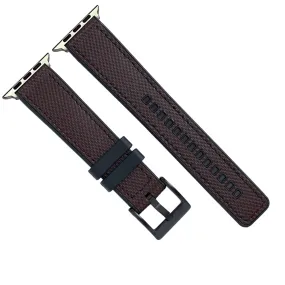 Apple Band - Leather & Rubber - Brown