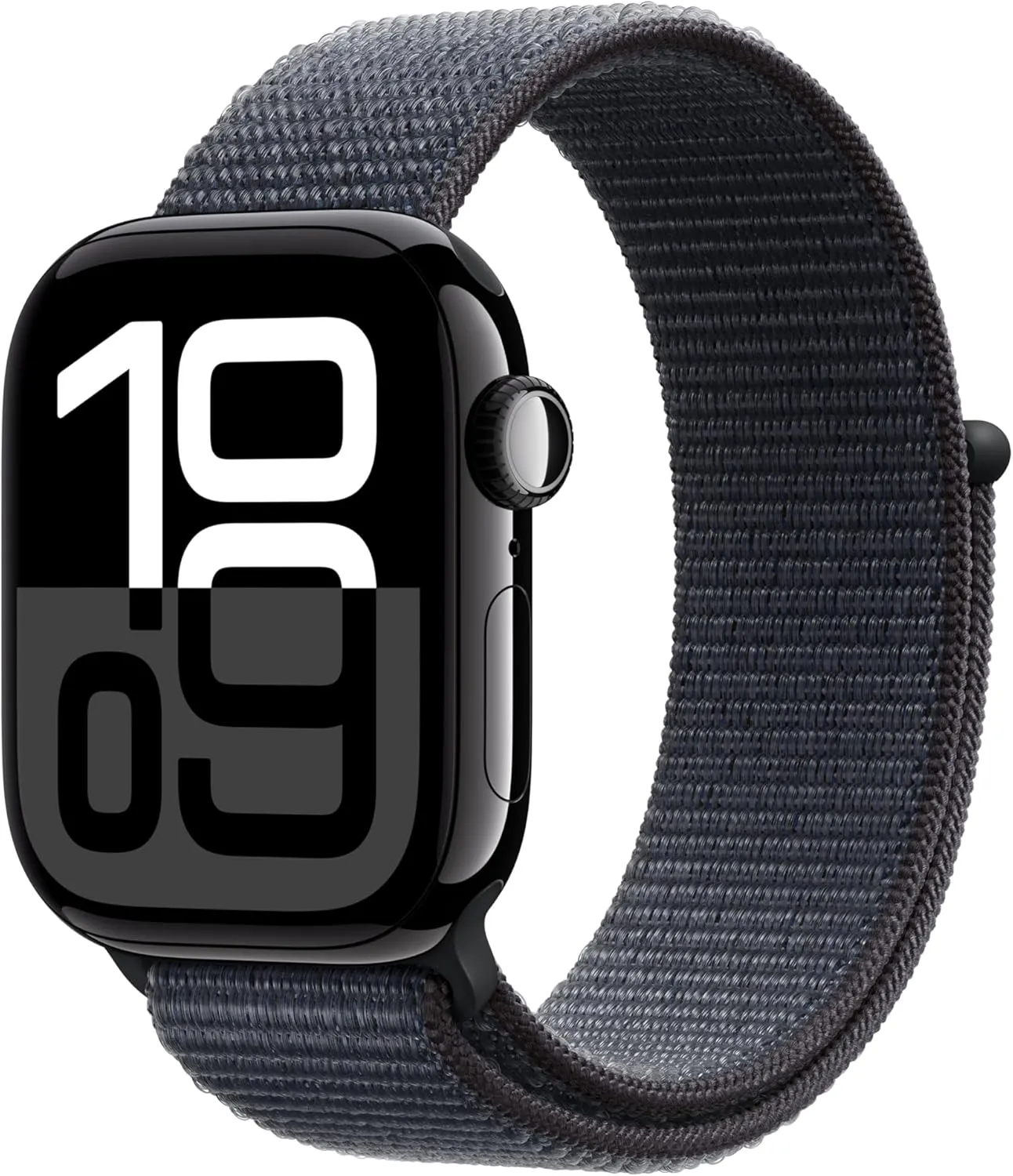 Apple Watch Series 10 GPS   Cellular 46 mm Smartwatch with Jet Black Aluminium Case with Ink Sport Loop - One Size. Fitness Tracker, ECG App, Always-On Retina Display, Carbon Neutral