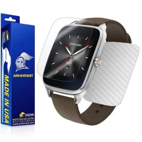 ASUS ZenWatch 2 1.63 Screen Protector   White Carbon Fiber Skin