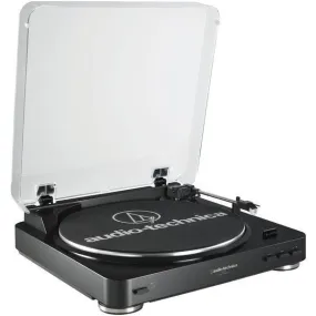 Audio-Technica AT-LP60BK Fully Automatic Belt-Drive Stereo Turntable (Black)