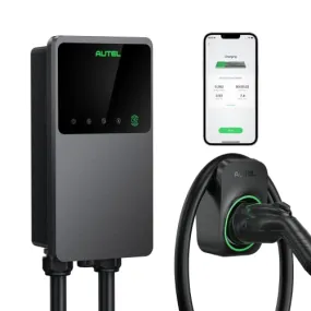 Autel MaxiCharger Home Electric Vehicle (EV) Charger, up to 40 Amp, 240V, Level 2 WiFi and Bluetooth Enabled EVSE, NEMA 6-50 Plug, Indoor/Outdoor, 25-Foot Cable with Separate Holster, Dark Gray