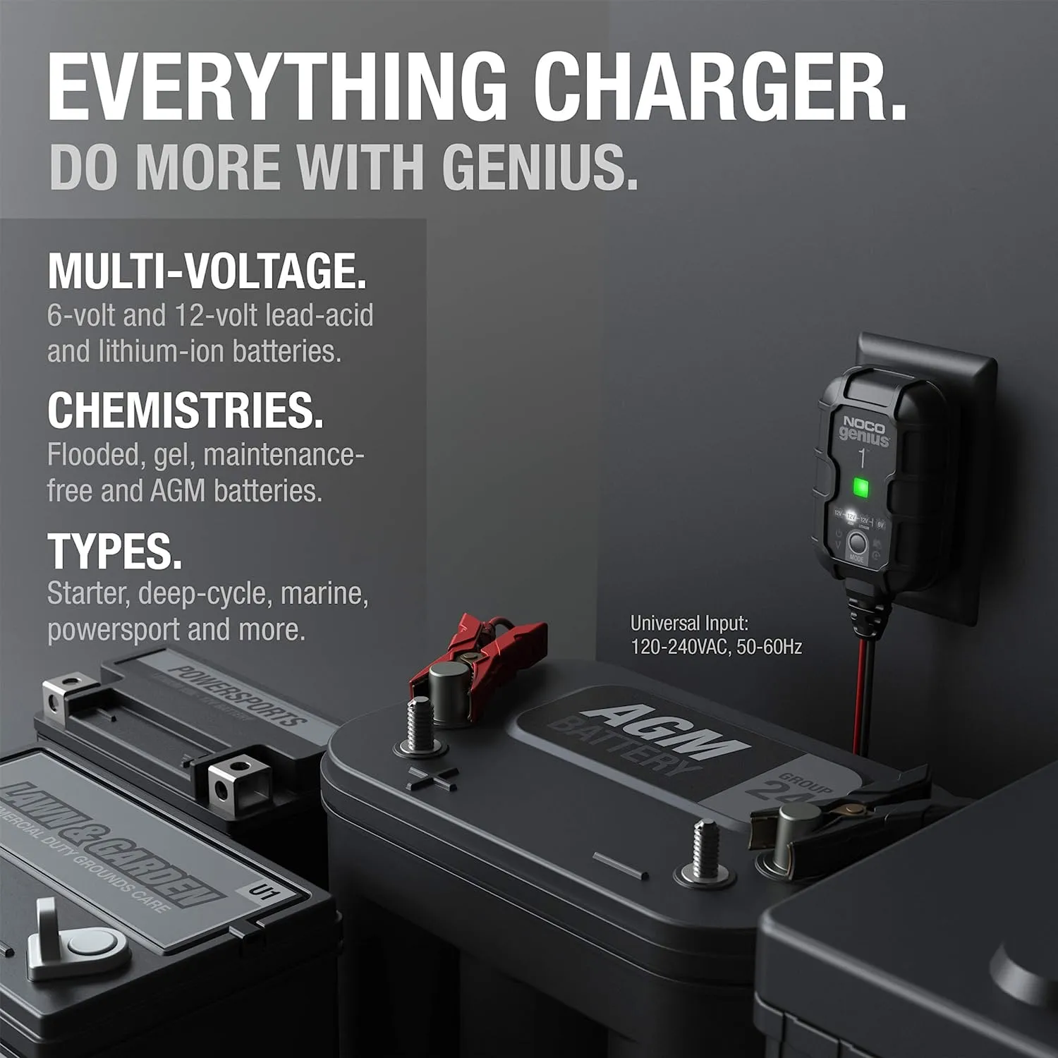 Automatic Smart Car Battery Charger, 6V and 12V Highest-Performing, Energy-Efficient, and Compact Portable Universal Battery Charger