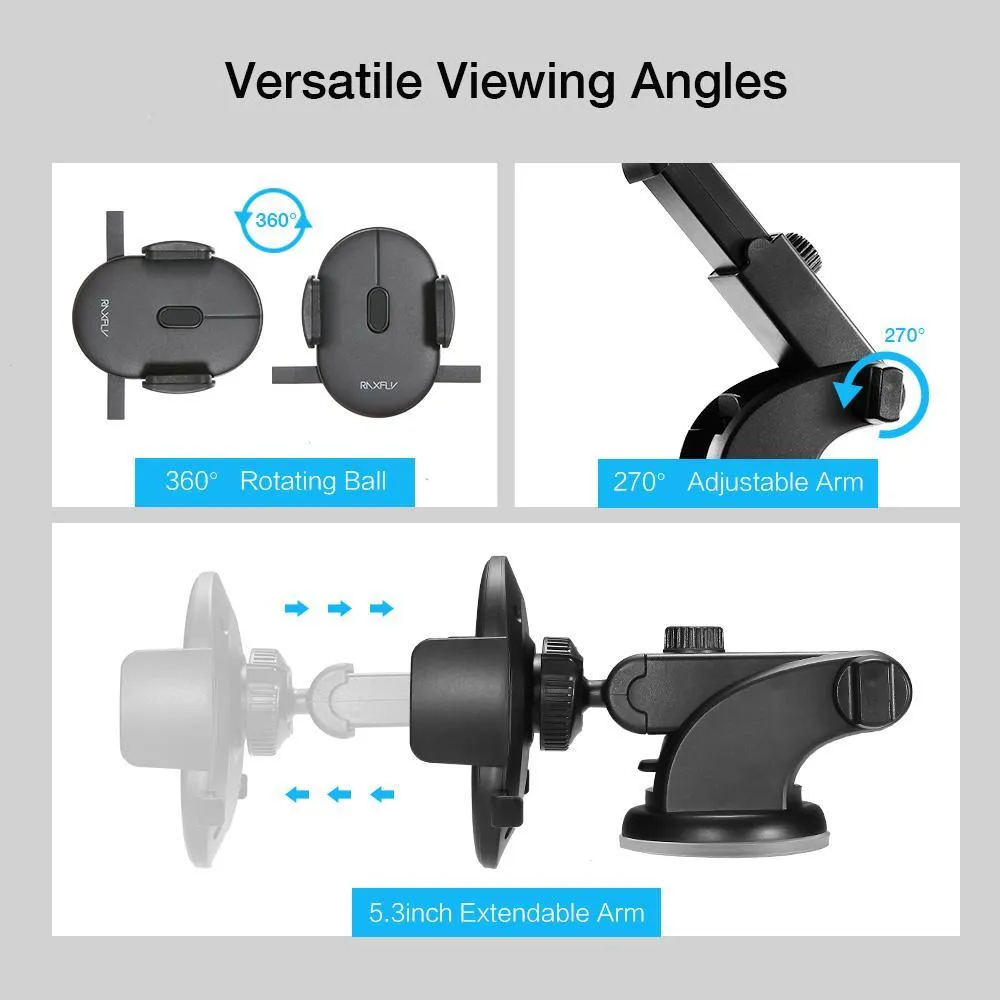 Automatically Locking Windshield Phone Mount, Universal Fit