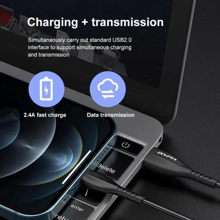 Awei CL-115L 1m 2.4A USB to Lightning Fast Charging Cable