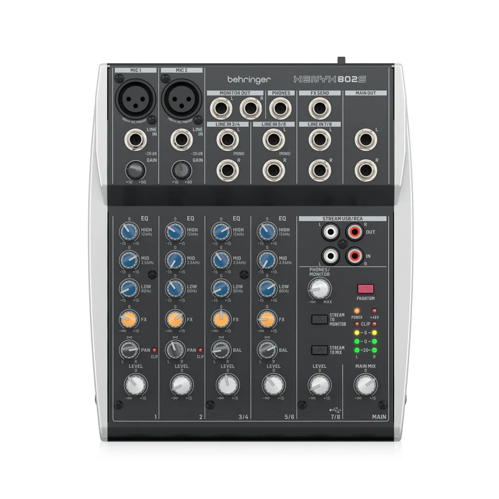 Behringer Xenyx 802s 8 Channel Mixer With Usb