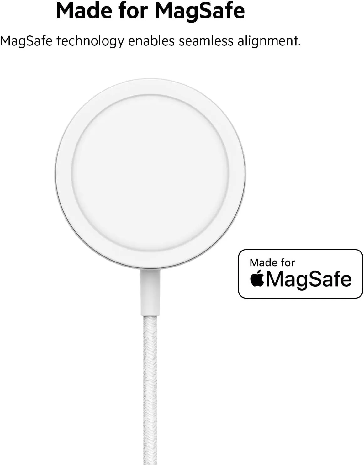 Belkin 15W Boost Charge Pro Wireless Charging pad with MagSafe White - WIA004dsWH