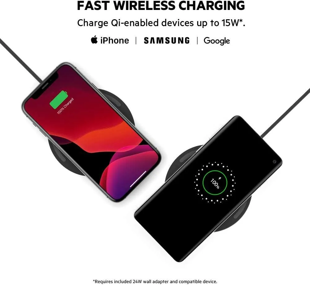 Belkin 15W Qi Wireless Charging Pad Black - WIA002btBK