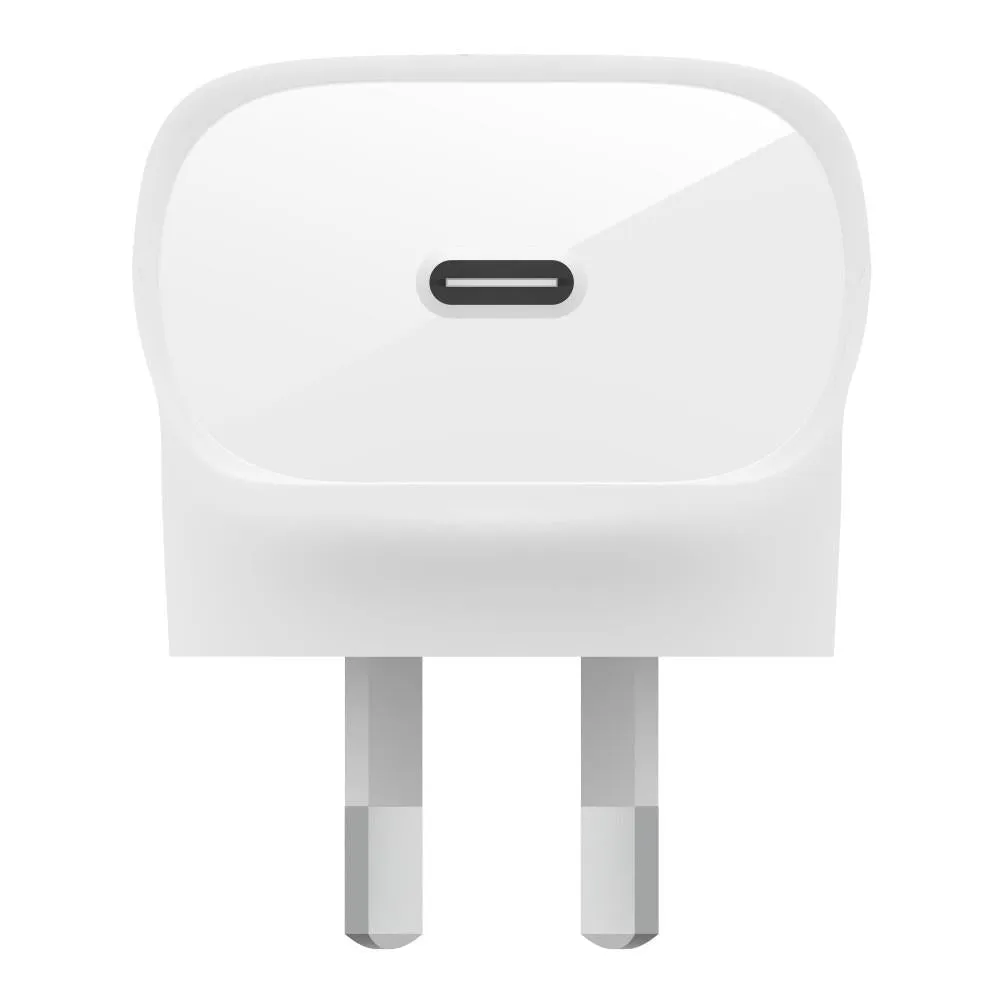 Belkin BoostUp Charge 30W USB-C Wall Charger with Lightning Cable (White)