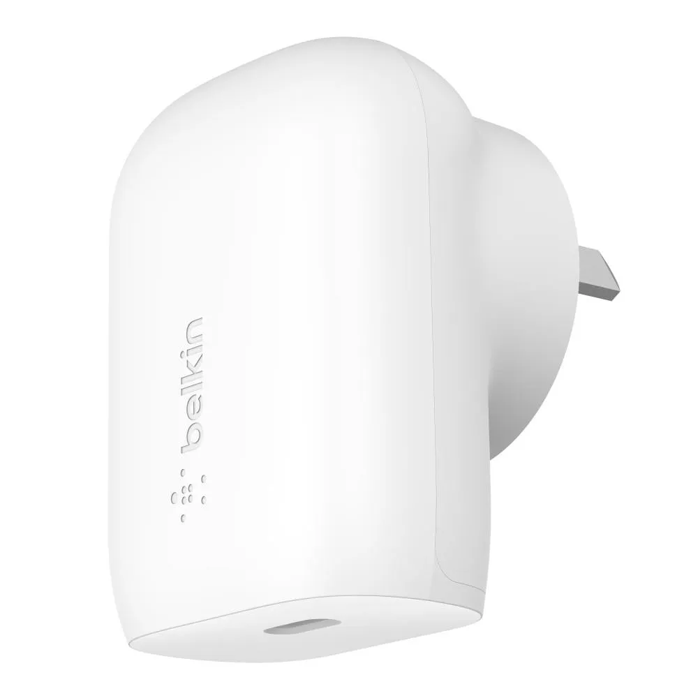 Belkin BoostUp Charge 30W USB-C Wall Charger with Lightning Cable (White)