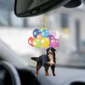 Bernese Moutain Fly With Bubbles Car Hanging Ornament BC038