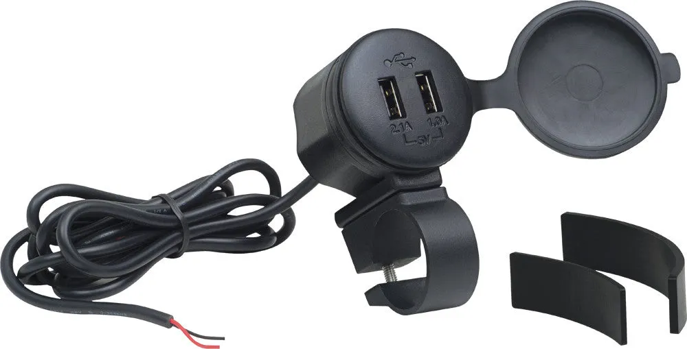 BIG BIKE PARTS DUAL PORT USB CHARGER 13-208