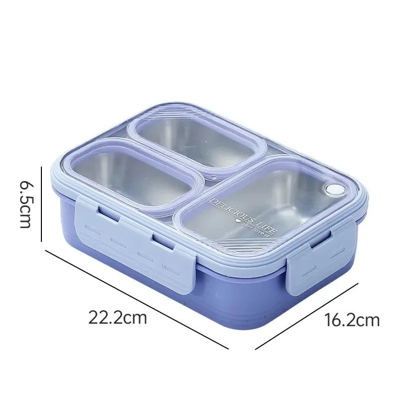 Bite to Eat 3-Compartment Bento Lunch Box (620ml)