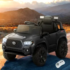 Black 12V Electric Ride On Toyota Tacoma Jeep - 2 Motors, Remote | Toyota