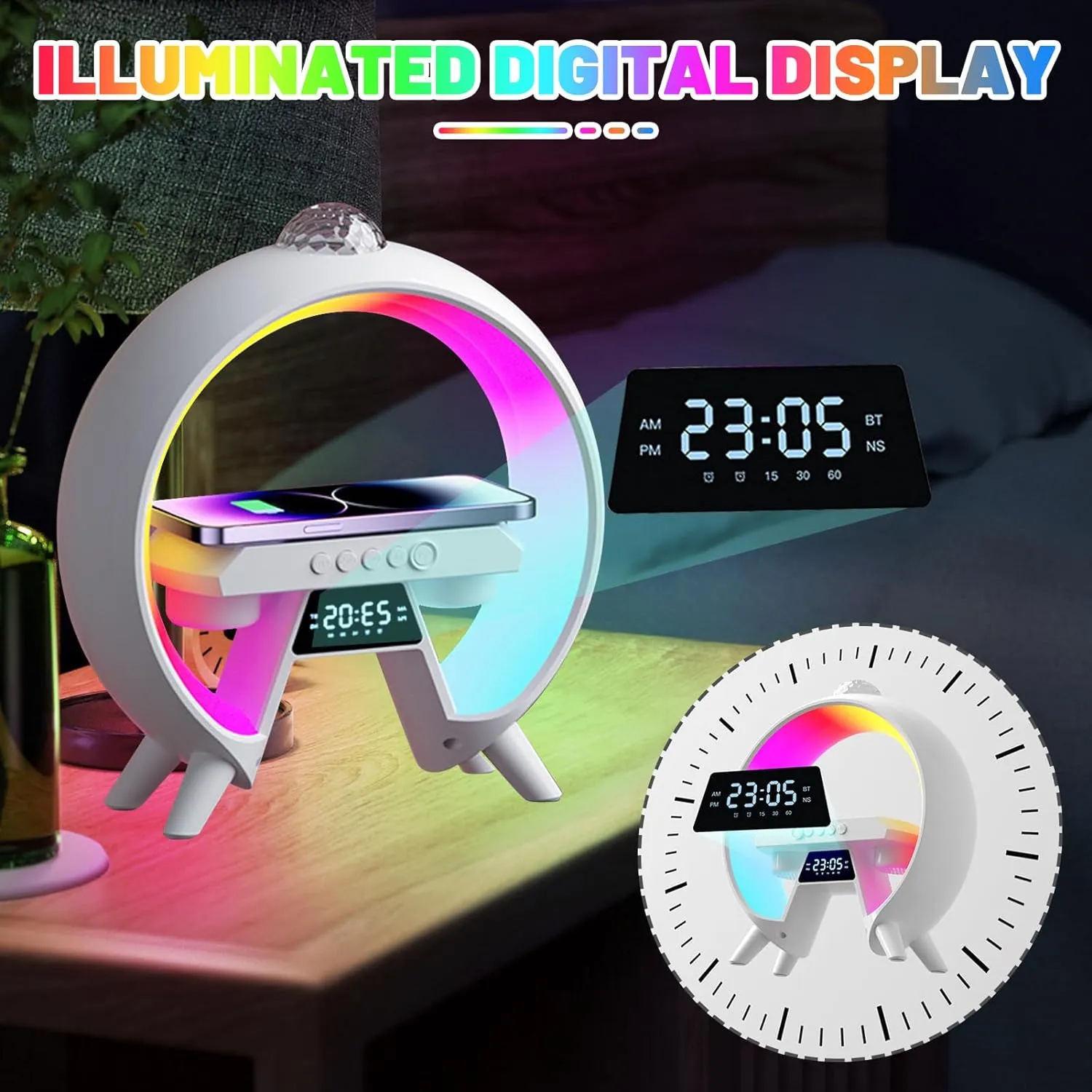 Bluetooth clock speaker multi-function