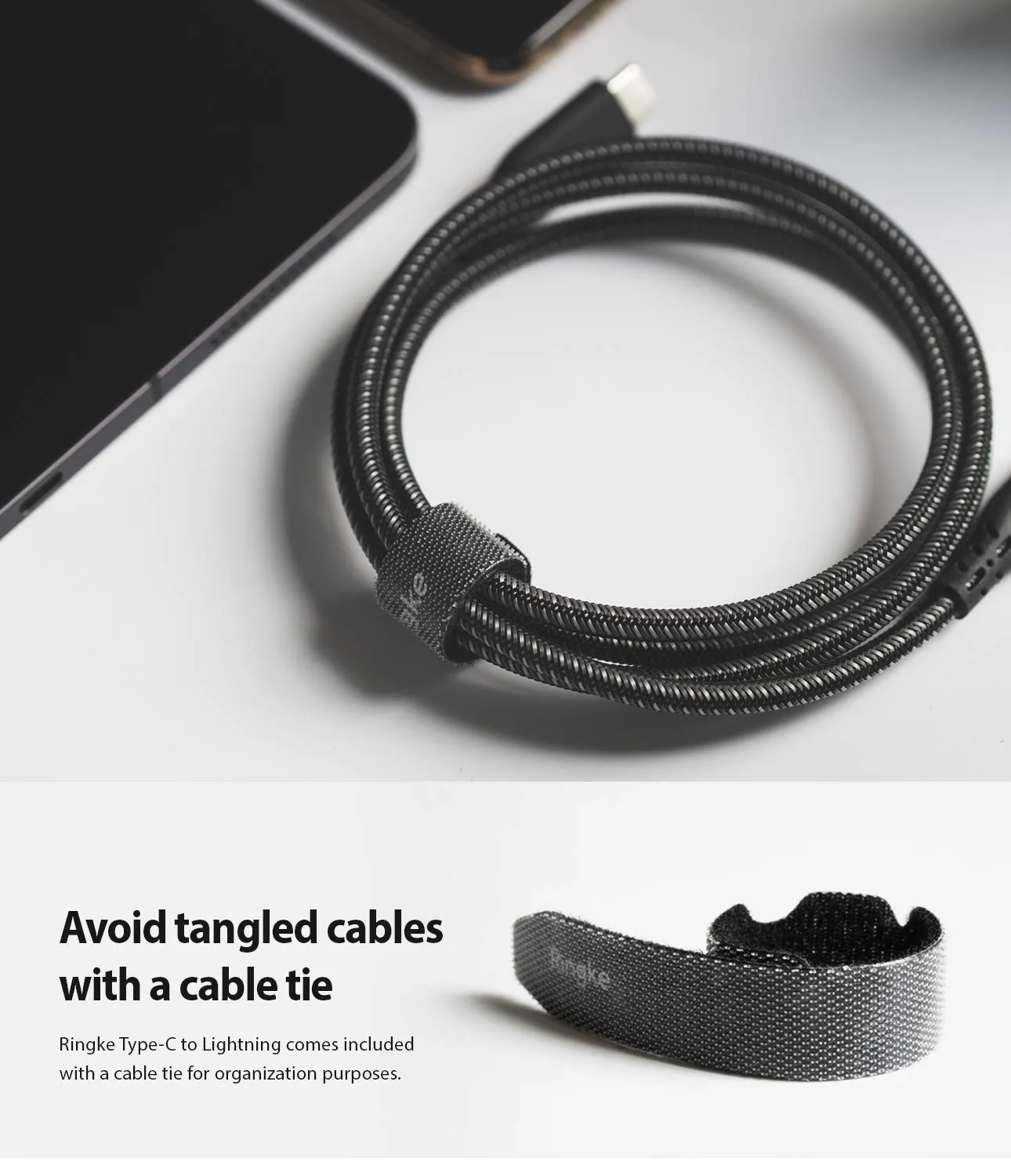 C to Lightning Cable Black