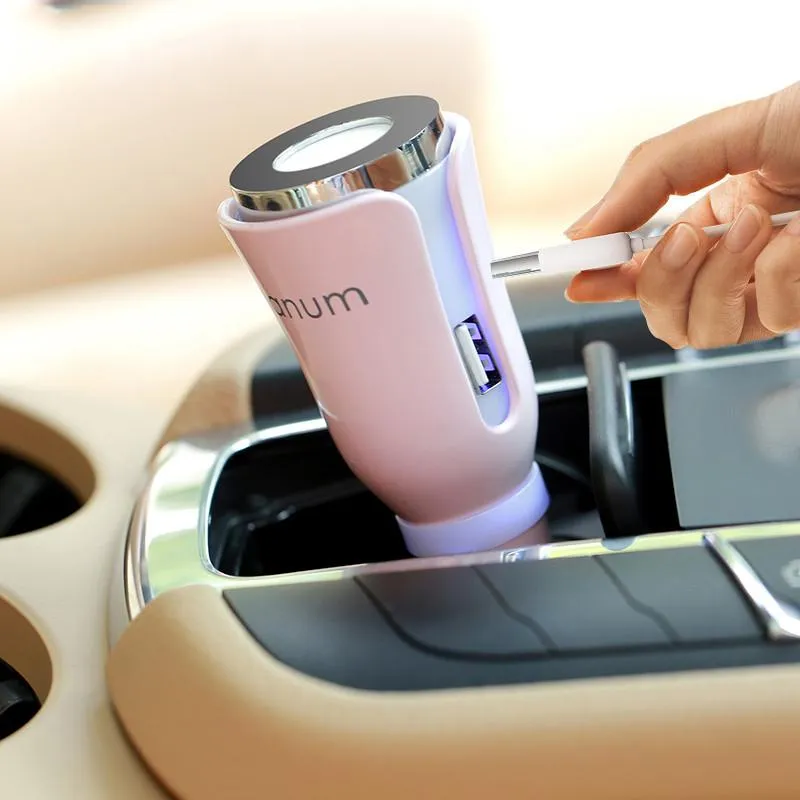 Car Aromatherapy Mat Diffuser with Dual Power USB Car Charger