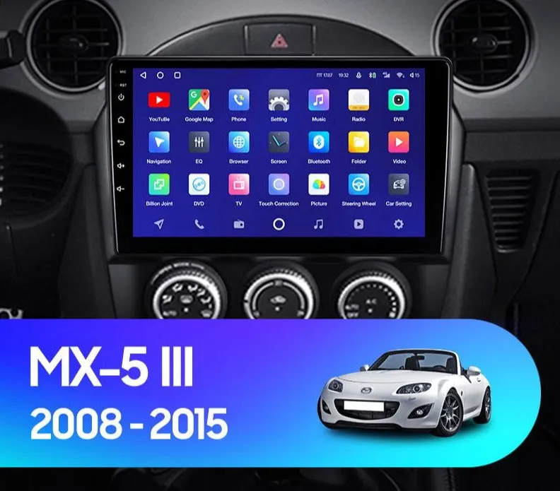 Car Dealz 10.2 Android 10.0 For Mazda MX-5 III 3 NC 2008 - 2015 In Dash Plus OEM Fascia