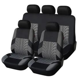 Car Seat Covers Full Set Front Split Rear Bench For Car Universal Cloth SUV Sedan Van Automotive Interior Covers