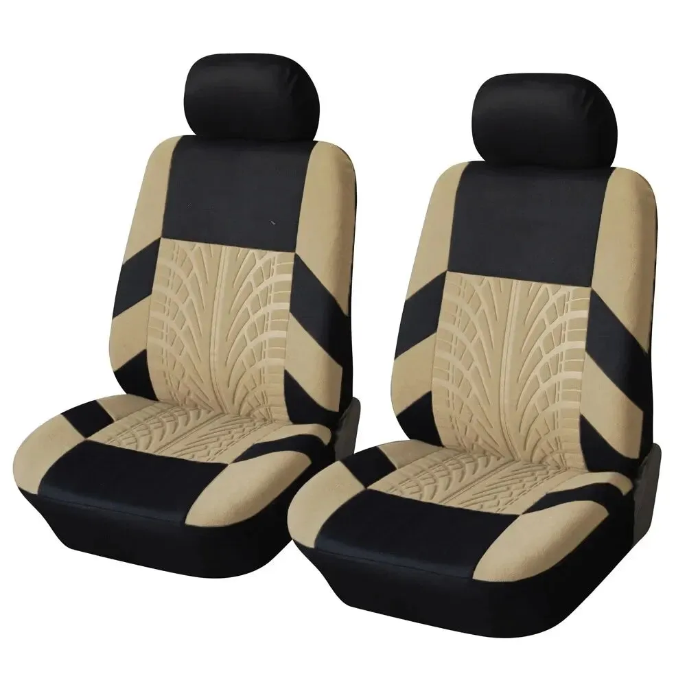 Car Seat Covers Full Set Front Split Rear Bench For Car Universal Cloth SUV Sedan Van Automotive Interior Covers