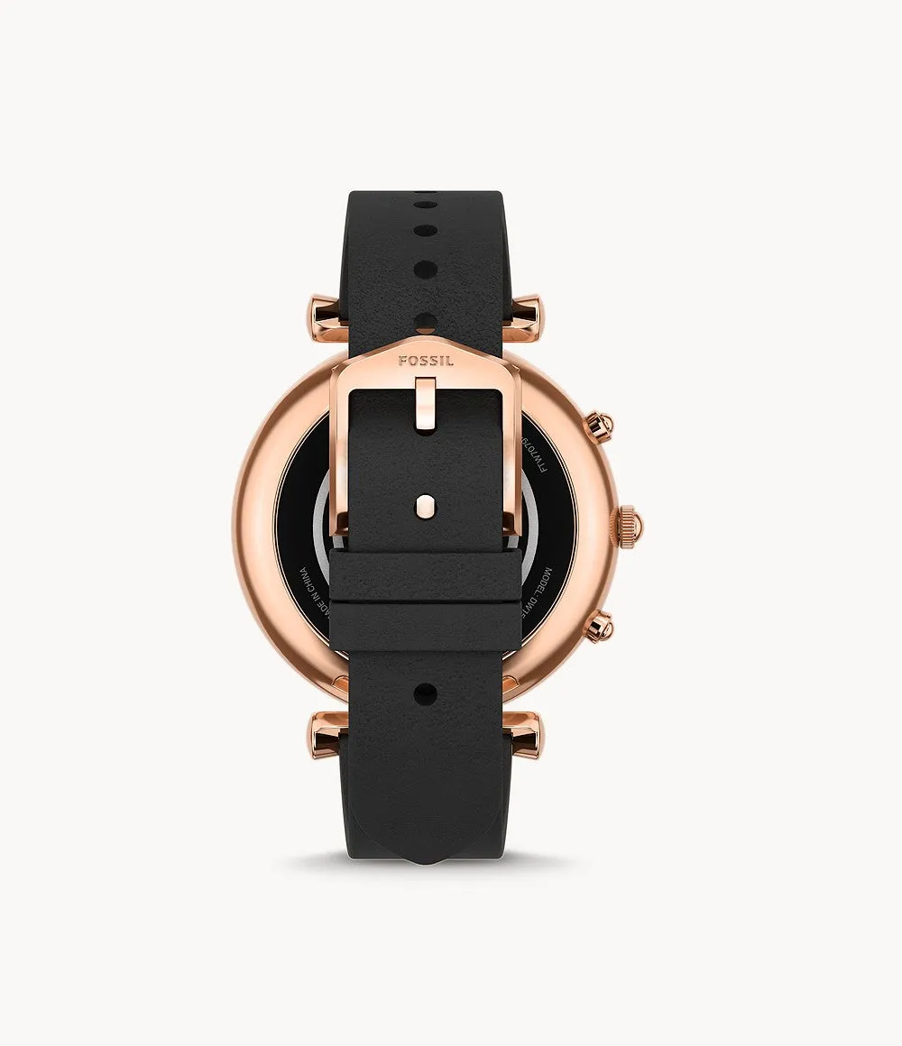 Carlie Gen 6 Hybrid Smartwatch Black Leather