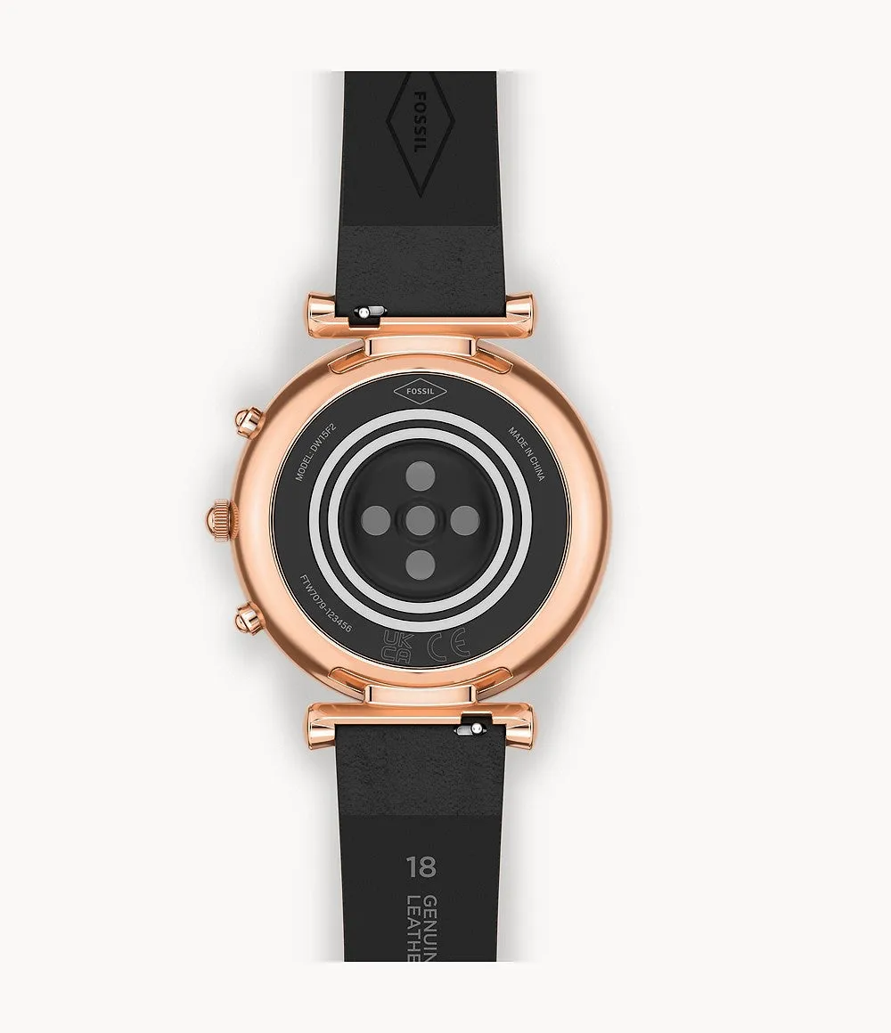 Carlie Gen 6 Hybrid Smartwatch Black Leather