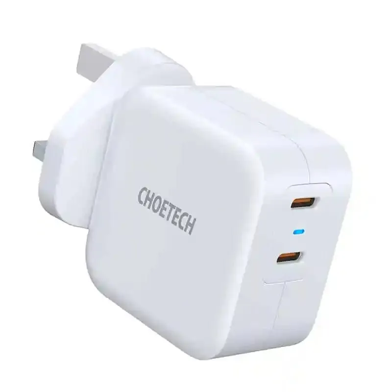 CHOETECH PD 40W Dual USB-C Charger PD6009-UK – White