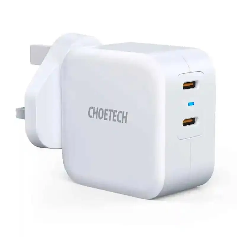 CHOETECH PD 40W Dual USB-C Charger PD6009-UK – White