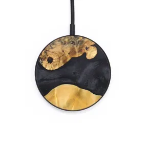 Circle Wood Resin Wireless Charger - Abigail (Pure Black, 688229)